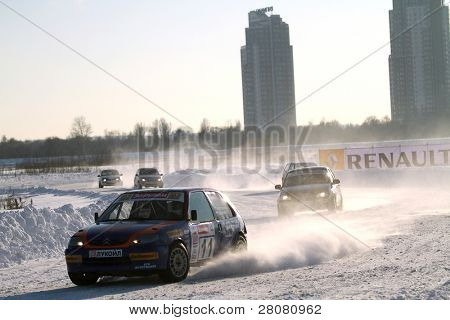 Moskva, Rusland - februar 23: 21 traditionelle 