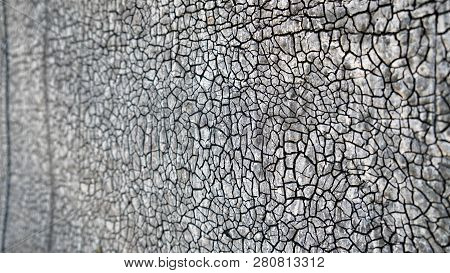 A Lot Of Small Cracks On A Gray Background