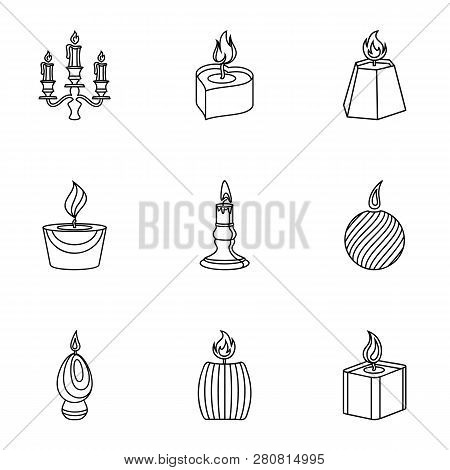 Fuel Combustion Icons Set. Outline Set Of 9 Fuel Combustion Icons For Web Isolated On White Backgrou
