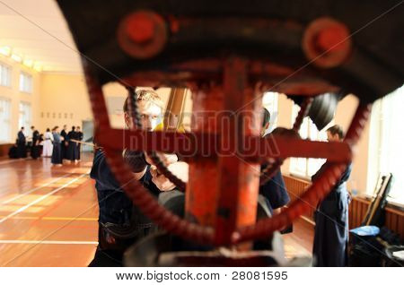 MOSCOW, Federacja Rosyjska - 25 marca: Moskwa XXIX turniej Open na Kendo (Kyu Cap i Dan Cap), Marzec