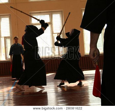 MOSCOW, Federacja Rosyjska - 25 marca: Moskwa XXIX turniej Open na Kendo (Kyu Cap i Dan Cap), Marzec