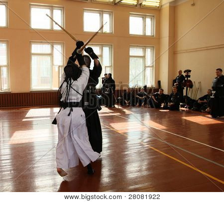 MOSCOW, Federacja Rosyjska - 25 marca: Moskwa XXIX turniej Open na Kendo (Kyu Cap i Dan Cap), Marzec