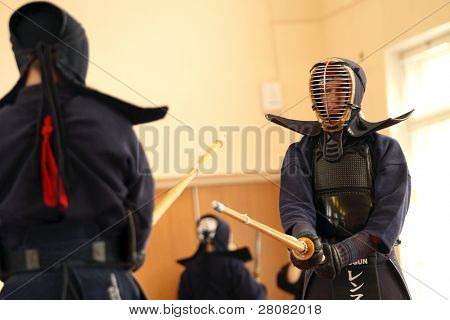 MOSCOW, Federacja Rosyjska - 25 marca: Moskwa XXIX turniej Open na Kendo (Kyu Cap i Dan Cap), Marzec