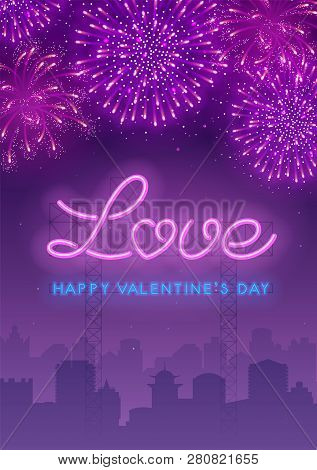 Neon Valentines Day Design
