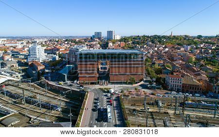 Aerial Photo Of A Public Library In Toulouse City