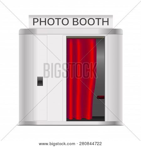 Realistic 3d Detailed Photo Booth Cabin. Vector