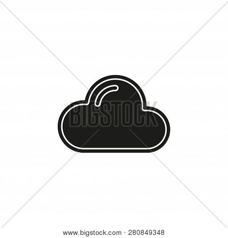 Simple Cloud Isolated. Flat Pictogram - Simple Icon