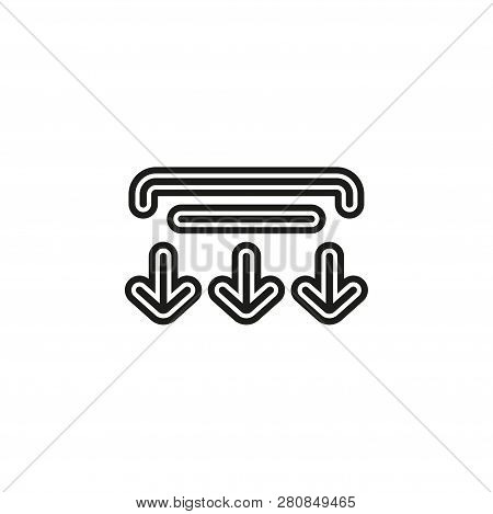 Simple Download Isolated. Flat Pictogram - Simple Icon