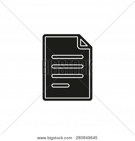 Simple Document Isolated. Flat Pictogram - Simple Icon