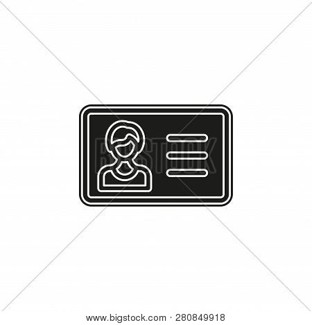 Simple Identification Card. Flat Pictogram - Simple Icon