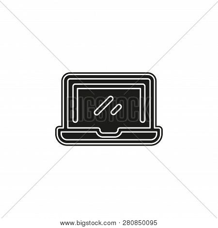 Simple Laptop Isolated. Flat Pictogram - Simple Icon