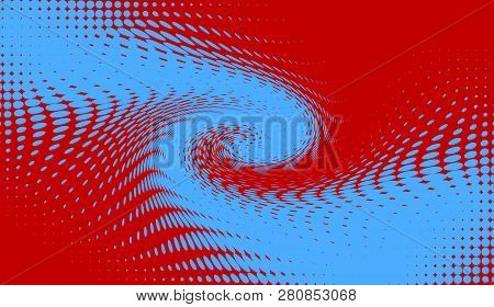Abstract Duotone Background . Swirll Wave Halftone Texture . Trendy Synthwave Cyberpunk Gradient Des