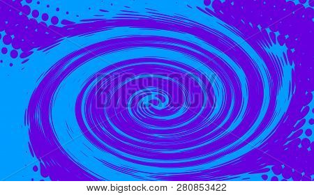 Hypnosis Halftone Psychedelic Art . Graphic Trendy Syntwave Swirl Background.