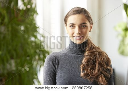 Attractive Young Woman Indoor Portrait