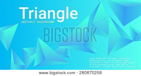 Triangle Background. Abstract Composition Of Triangular Pyramids. Creative Geometric Background.  3d