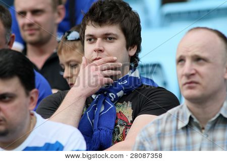15. Mai Moskau: Fans das Spiel der 11. Runde der russischen Fußball-premier League Dinamo Mosc