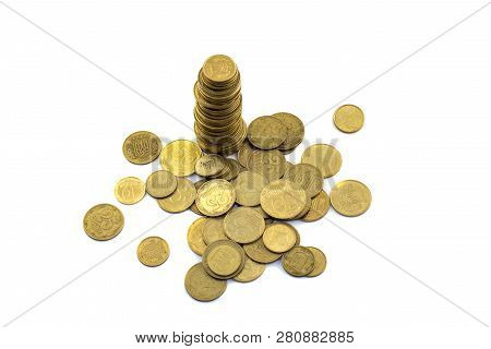 Money And Pennies Are Used In Ukraine, Isolated Objects