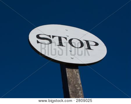 Vecchio tempo ferrovia Stop Sign