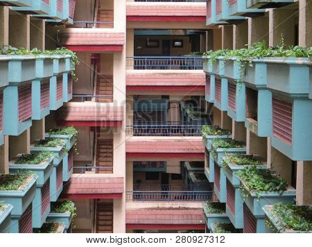 Anyer, Indonesia - June 27, 2018: The Exterior Of Marbella Anyer Hotel, A Spanish-style Building Ove
