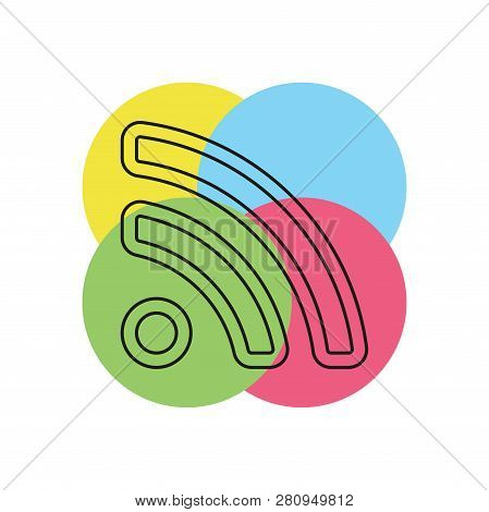 Simple Rss. Thin Line Pictogram - Outline Stroke