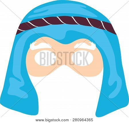 Purim Story Characters Masks For Kids -can Be Usrd For Kids Activity, Party, Family -vector