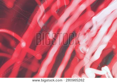 Wonderful Red Festal Moving Moving Holiday Lights Texture - Abstract Photo Background