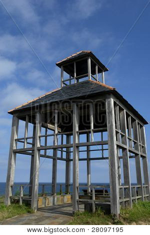 pequena casa antiga ruínas em Espanha, na costa, ribadeo