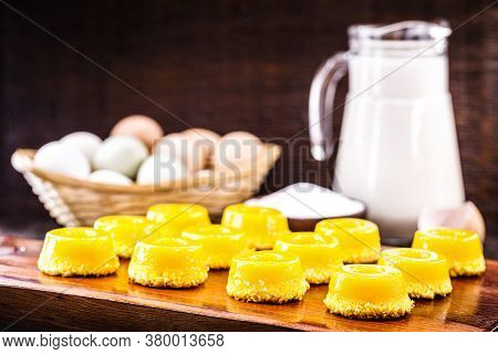 Typical Of Northeastern Brazil, Called Quindim, Its Ingredients Are Egg Yolk, Sugar And Grated Cocon