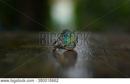 Opal Is A Silver Ring With Gemstones Opal.