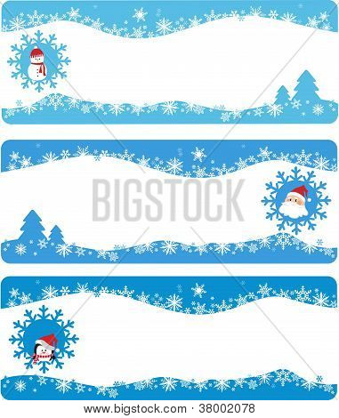 Winter banners and backgrounds
