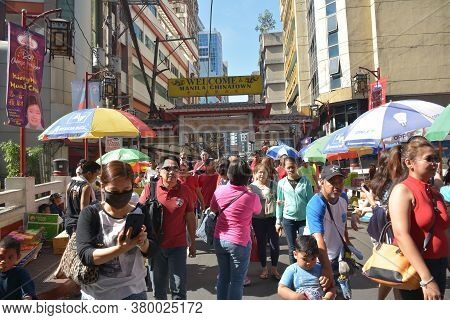 Manila, Ph - Feb 5 - People Gather During Chinese New Year On February 5, 2019 In Manila, Philippine