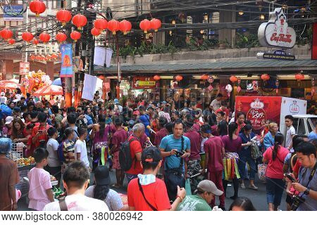 Manila, Ph - Feb 5 - People Gather During Chinese New Year On February 5, 2019 In Manila, Philippine
