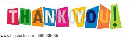Thank You. Stylized Vector Lettering For Banners And Theme Design, Isolated On A White Background
