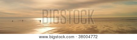 Zonsondergang Aberavon strand