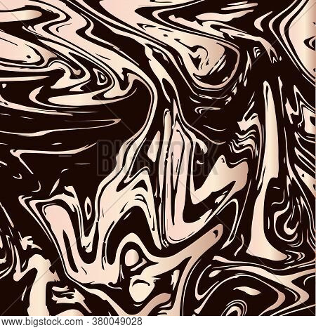 Pink Marble Texture Vector Square Ink Wash Background. Fluid Paint Suminagashi Modern Pattern For Ic