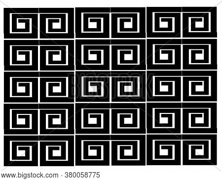Black Square Design In White Background With Some Selective Focus