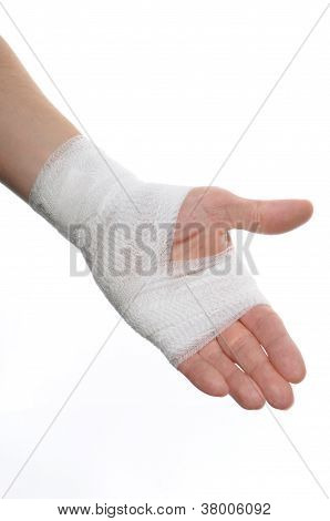 Verband auf einer hand
