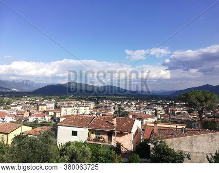 Venafro, Italy - August 7, 2020: Panorama Of The City Of Venafro In The Province Of Isernia From The