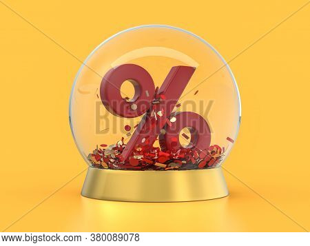 Seasonal Sales Background With Percent Discount Pattern. 3d