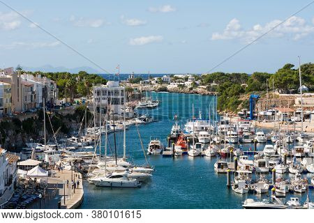Menorca, Spain - October 15, 2019: The Yacht Port, Ciutadella De Menorca, Menorca, Spain