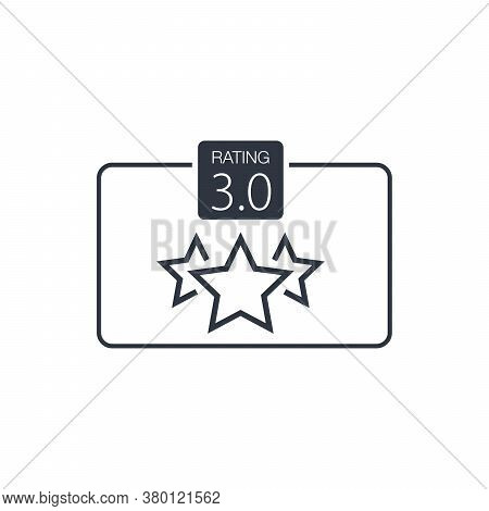 Three Stars Raiting. Hotel Rating. Simple Flat Pictogram Isolated On White. Stock Vector Illustratio