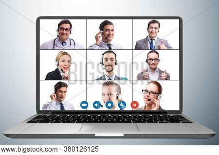 Concept of virtual collaboration through videoconferencing