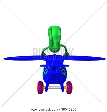 View Puppy Holding Tightly After Nosedive Airplane