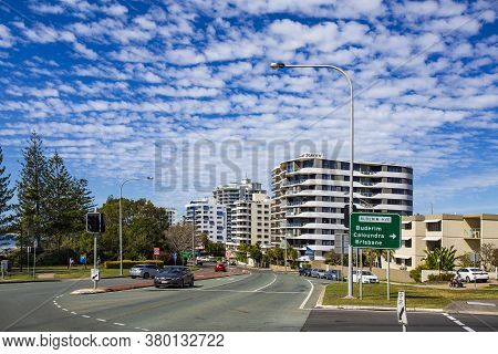 Mooloolaba, Australia - Aug 9, 2020view Of The Esplanade, The Main Coastal Avenue, Of Mooloolaba, Qu