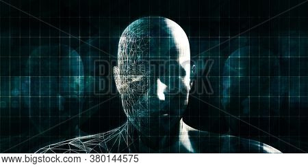 Digital Dystopia Slave to Technology as a Concept 3d Render