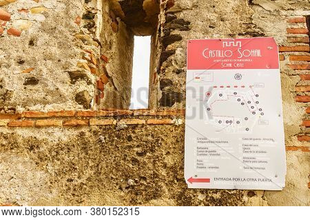 Fuengirola, Malaga, Spain - January 25, 2020: Sohail Castle, Historical Fortification For Coastal De