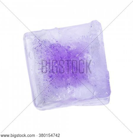 One ice qube isolated over white background