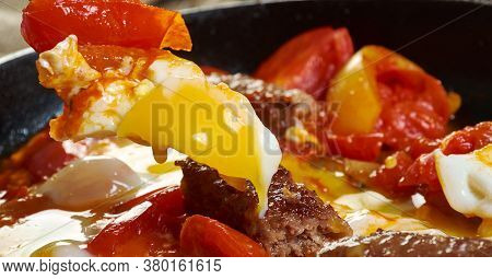 Middle Eastern Eggs With Merguez