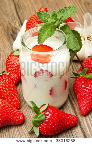 iogurte com morango