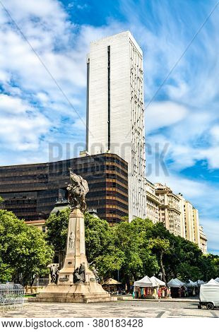 Monument To Marshal Floriano Peixoto In Downtown Rio De Janeiro, Brazil